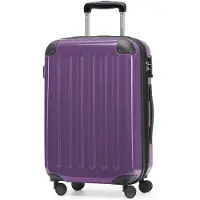 Hauptstadtkoffer Alex - Bagage à main valise rigide avion extensible trolley cabine Carry-On Hand Luggage Hardcase, 4 roulettes, 55 cm, 42 L,Aubergine