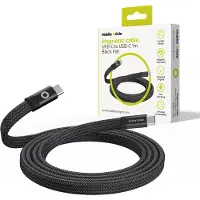Mobile Origin Câble plat magnétique breveté original USB-C vers USB-C 1m, Noir