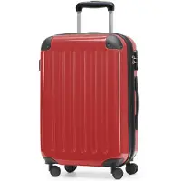 Hauptstadtkoffer Alex - Bagage à main valise rigide avion extensible trolley cabine Carry-On Hand Luggage Hardcase, 4 roulettes, 55 cm, 42 L,Rouge
