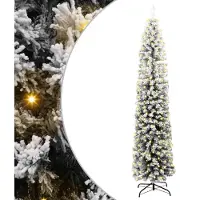 vidaXL Sapin de Noël artificiel Vert 210 cm PVC et acier et plastique