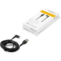 StarTech.com .com Câble USB-A vers Lightning Noir Robuste 2m Coudé à 90° - Câble de Charge/Synchronisation USB Type A vers Lightning en Fibre Aramide Robuste et Résistante - Apple MFi - iPhone