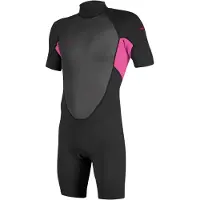 O'Neill Reactor-2 2 Mm Spring Short Sleeve Back Zip Shorty Noir 8 Years Enfants