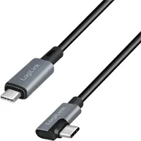 Logilink USB2.0 type-C CU0183, C/M 90°, PD, noir, 2,0 m
