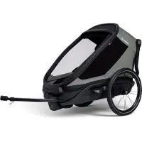 Hamax Siege Velo Enfant Arriere Simple Vert/noir - Confort Et Securite Renforcee -
