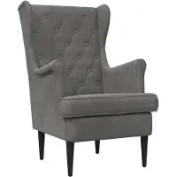 vidaXL fauteuil Gris foncé Velours
