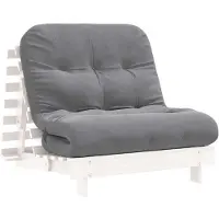 vidaXL Futon Canapé-lit avec matelas Blanc 90x206x11 Pin massif