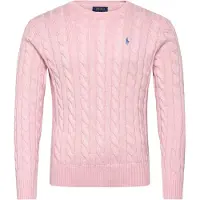 Ralph Lauren pour homme. 710775885543 Pull en coton à torsades rose (S), Casuel, Manche longue