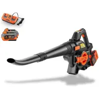 FUXTEC Souffleur de feuilles sans fil 2en1 FX-E2LBSSET - Aspirateur de feuilles 40Volt || Broyeur de feuilles | 685m³/h | Sac à feuilles inclus | Poignée ergonomique | avec batterie/chargeur