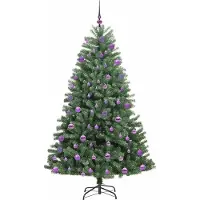 vidaXL Sapin de Noël Artificiel à Branches Articulées Vert 210 cm