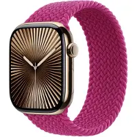 Apple Bracelet Solo tressé pour Watch | 38/40/41/42 mm - Taille 9 - Magenta