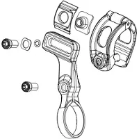 Sram Axs Pod Ultimate Right Clamp Argenté