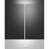 FABAS LUCE Regina - Lampadaire Led Rond Blanc Réglable En Métal H.180 Cm - Éclairage Led 35W Intégré Cct (3000K-6000K)