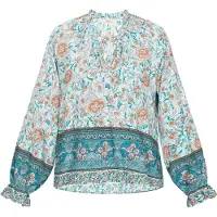 Usha Chemisier aqua / mélange de couleurs