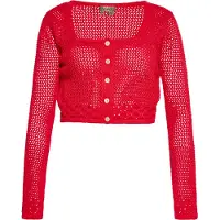 Mymo Cardigan beige clair / rouge