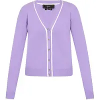 Faina Cardigan lavande / blanc