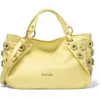 Braccialini Sac bandoulière pour femmes , en cuir véritable, avec fermeture à glissière et bandoulière réglable