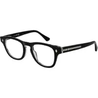 WEB EYEWEAR Lunettes de vue unisex - - Modèle WE5384 - Nero/Altro - Acétate - Ronde - 47 mm - Pont 21 mm - Bras 150 mm