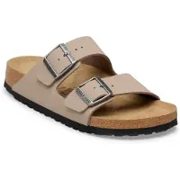 Birkenstock pour homme. 1032019 Sandales Arizona Birko-Flor (Coupe Régulière) taupe (43), Plat, Aucun, Casuel