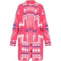 IZIA Cardigan mélange de couleurs / fuchsia