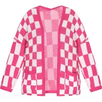 Mymo Cardigan rose / blanc