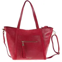 Pierre Cardin Sac à main pour femmes en cuir véritable, avec bandoulière amovible,