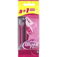 Gillette Venus Blue II Plus Disposable Hair Removal Blades - 6 Units