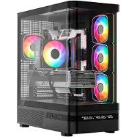 Modecom Volcano Aq200 Argb Midi Black Pc Tower Case Noir