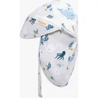 Filibabba Unisexe, Chapeau, Lykke – UV–solhat 1-3 år – Christian's Whale Tales, Multicolore, (Taille unique)