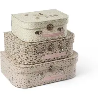 Smallstuff - Suitcase Set with Hearts, Birds and Flowers - L, M, S (29.20 cm, 3x)
