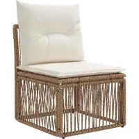 vidaXL Ensemble de canapés de jardin 4 pièces beige en polyrotin