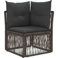 vidaXL Ensemble de canapés de jardin , 5 pièces, gris, en polyrotin