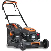 FUXTEC Tondeuse à essence FX-RM5170 - 170cc | 51cm | 28Kg | 4 temps | Autotractée | Fonction mulching | Ejection latérale | Panier de ramassage de 60L | jusqu'à 1000m²