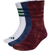 Adidas Chaussettes de sport 'Stonewash Crew 3 Pairs' bleu marine / marron châtaigne / noir / blanc