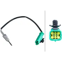 Hella Capteur de température des gaz d'échappement à visser, 2 broches, , pour CITROËN JUMPY, entre autres