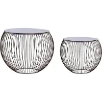 Syfax Tables basses 2 pcs Doré