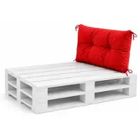 VBChome - Coussin pour palettes Euro, pour meubles, pour le jardin et le balcon, 12 couleurs, rembourrage en flocons de mousse, rouge, coussin de dossier 70 x 40 cm