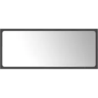 Syfax Miroir de salle de bain Gris 90x1,5x37 cm Aggloméré