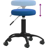 Syfax Tabouret de massage Velours Bleu