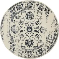 Interiyou Tapis Suzuka Crème/Bleu, rond, ø 120 cm