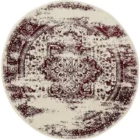 Interiyou Tapis Suzuka Crème/Rouge, 2 x 160 cm (rond)