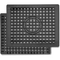 OEM Tapis pour évier - Protection d'évier rectangulaire - 30 x 25 cm - Noir - Tapis d'égouttage - 2 pièces