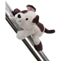 Nici Chien Magnet blanc/marron, 12 cm, chien en peluche