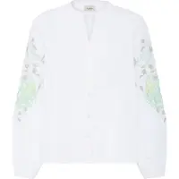 Fransa Chemisier 'FROLANA' vert / blanc