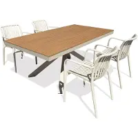 DCB Groupe Ensemble repas de jardin 4 places en alu