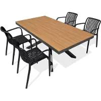 DCB Groupe Ensemble repas de jardin 4 places en alu