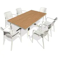 DCB Groupe Ensemble repas de jardin 6 places en alu