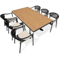 DCB Groupe Ensemble repas de jardin 6 places en alu