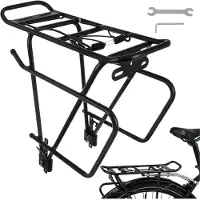 Trizand 27590 Porte-bagages arrière pour vélo, capacité de charge 25 kg, noir