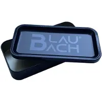 OEM Boîte de rangement avec plateau tournant, étui articulé, plateau tournant, neutre en matière de gouvernail, boîte en métal, noire – 15 x 7,6 x 2,7 cm