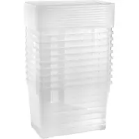 OEM Boîtes de rangement de 10 x 10 cm, petites et hautes, avec couvercle transparent. Boîtes transparentes empilables avec fermetures de sécurité.